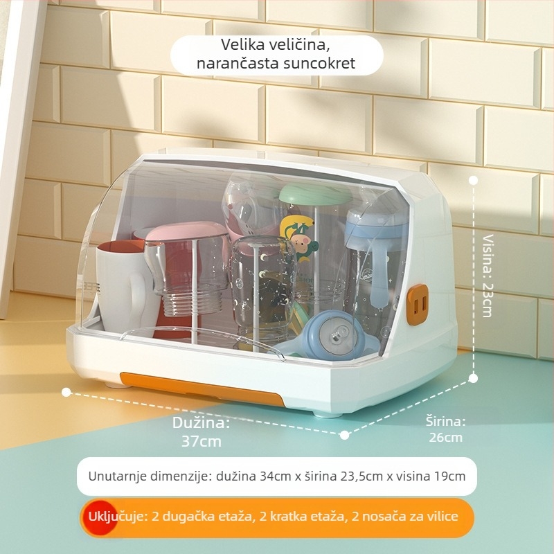 Police za skladištenje boca i dječje posude s odvodom i prašine odolnim poklopcem — marka Hijiada, stil kutije mlijeka u prahu: Drugo