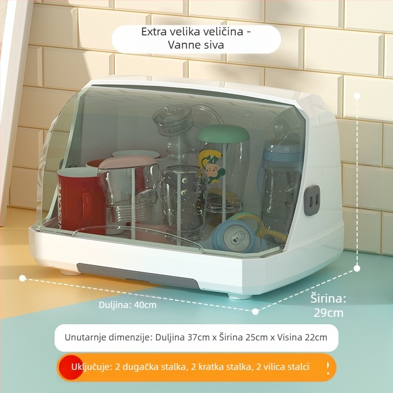 Police za skladištenje boca i dječje posude s odvodom i prašine odolnim poklopcem — marka Hijiada, stil kutije mlijeka u prahu: Drugo