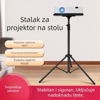 Goodf Projektorski trojnožni stalak s podesivom visinom i višefunkcionalnim držačem za pladanj