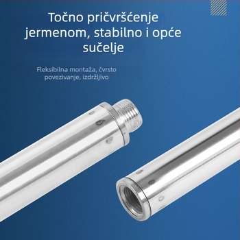 Teleskopska mrežna štap za ribolov od nehrđajućeg čelika, bezšavna cijev, ojačana višefunkcionalna oprema