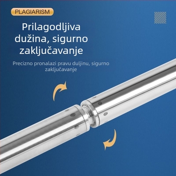 Teleskopska mrežna štap za ribolov od nehrđajućeg čelika, bezšavna cijev, ojačana višefunkcionalna oprema