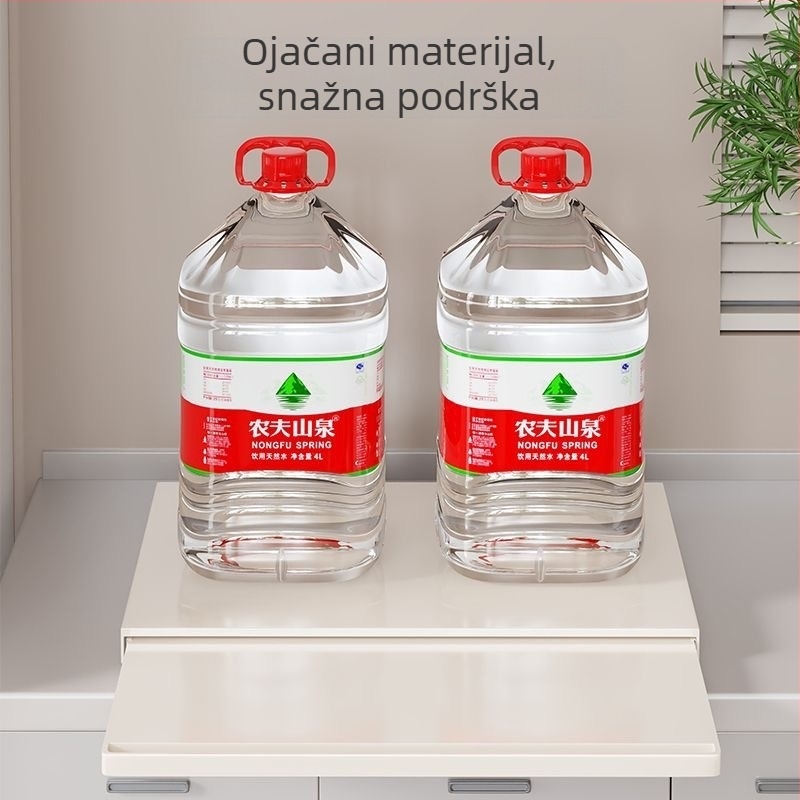 Kuhinjski stalak za mikrovalnu pećnicu s donjim stalkom i izvučnim alatom za pripremu hrane (Materijal: karbonska čelična konstrukcija; Model: 47-39; Stil: moderni minimalistički; Obrada: prilagođavanje uz uzorke)