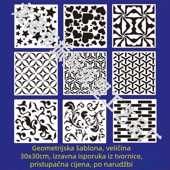 PET plastična šablona s izrezanim otvorima za dječje crtanje - šablona za aerosolno crtanje
