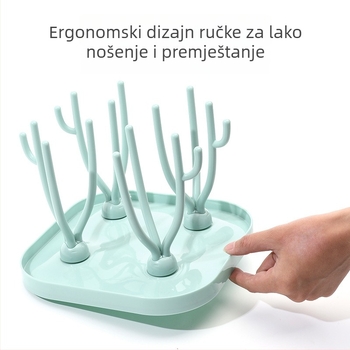 Držač bočice za bebe – višenamjenski sušilac stalak za bočice i bradavice, sklopni; podrijetlo Zhejiang; jednostavno pakiranje; marka Handsome boy