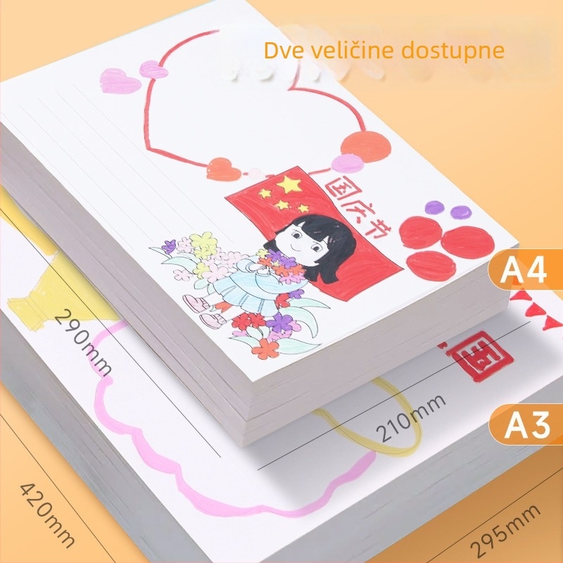 Kreativni predložak za ručno pisani školski časopis, poluvo predložak za crtanje, Zhongchang papir, IP odobrenje: Ne, Privatna oznaka: Ne