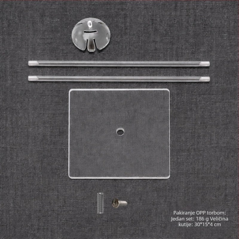 Stalak za balone na stol s prozirnom stupom i držačem za vuču — unutarnja uporaba, plastika, Model: New Table Floating