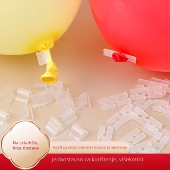 Automatski zatvarač balona od plastike za male balone, okrugli oblik, brend Friendly