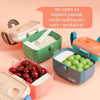 Kutija za skladištenje mlijeka u prahu za bebe - prijenosna s naramenicom, zatvoren antibakterijski spremnik, kamera-stil dizajn, Daxin, za novorođenčad