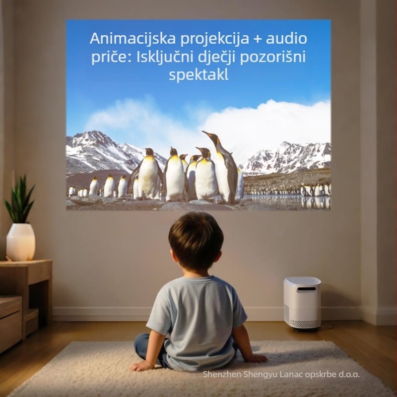 Dječji projektor za ranu edukaciju – HD projekcija uzoraka, edukativne priče, četiri filmska listića, svijetleći puzzle (napajanje USB-a; reproducija glazbe; ne podržava pametno upravljanje; postavljanje na stol)