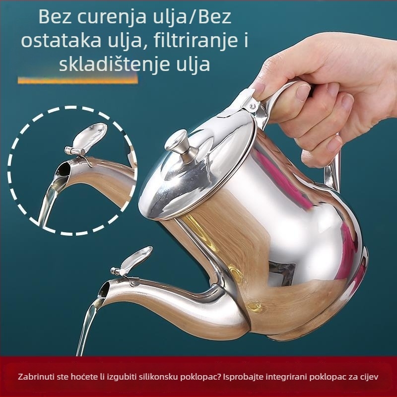 Nehrđajući čelik posuda za ulje u kuhinji, funkcija raspršivanja, kineskog stila