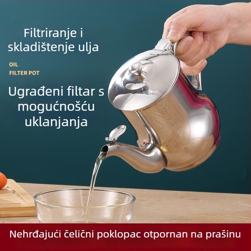 Nehrđajući čelik posuda za ulje u kuhinji, funkcija raspršivanja, kineskog stila