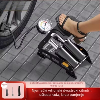Nožna pumpa za bicikle, model 2236, konstrukcija od željeza, 160 psi, vodoravna pumpa na nožni pogon