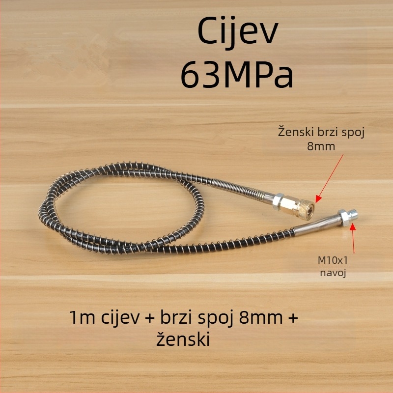 Električna pumpa za zrak visokog tlaka, 30 MPa, duljina 1000 mm, model 1000, materijal: željezo