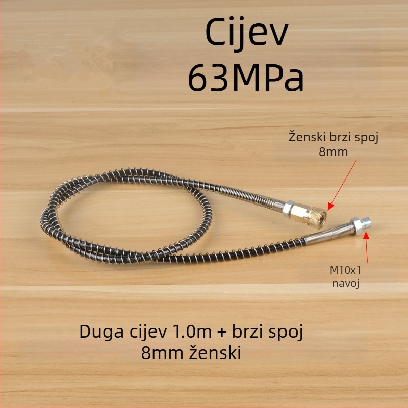 Električna pumpa za zrak visokog tlaka, 30 MPa, duljina 1000 mm, model 1000, materijal: željezo