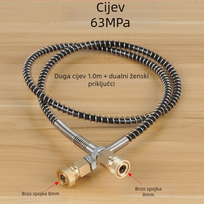 Električna pumpa za zrak visokog tlaka, 30 MPa, duljina 1000 mm, model 1000, materijal: željezo