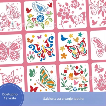 Šablona za crtanje leptira, marka Extension depth, materijal: ekološki PET, nije uvezen, IP odobrenje: Ne