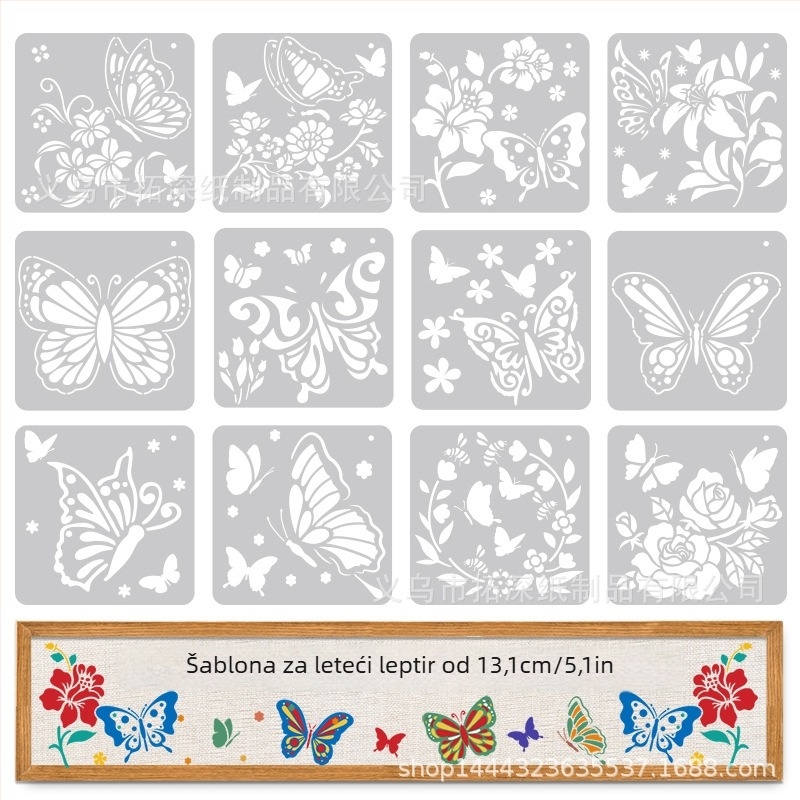 Šablona za crtanje leptira, marka Extension depth, materijal: ekološki PET, nije uvezen, IP odobrenje: Ne