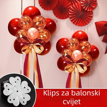 Klip za balon u obliku cvijeta šljive za svadbenu dekoraciju – jednostrani/dvostrani zatvarač s plodovima šljive, balon dodatak; Materijal: Drugo; Tip balona: Landing Ball; Oblik: Tail Ball