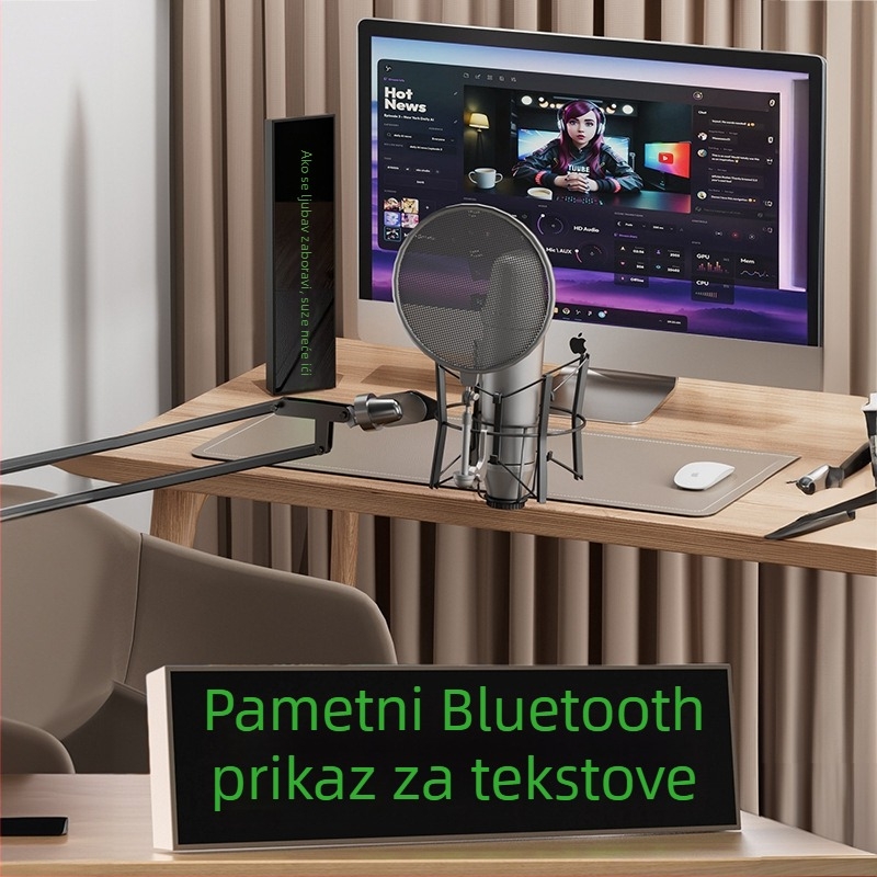 Bluetooth zvučnik s zaslonom za prikaz teksta pjesme u stvarnom vremenu i reproducijom glazbe, model RX-08, brenda JOBOLBASS