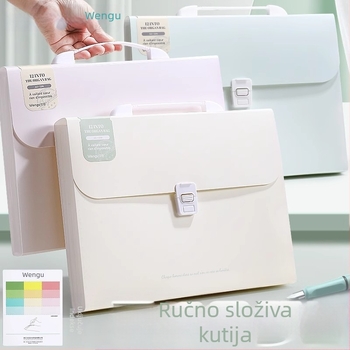 Wengu prijenosni akordeonski folder za dokumente, 12 pretinaca, višeslojni, PP materijal, debljina 0,6 mm