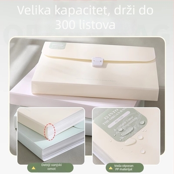 Wengu prijenosni akordeonski folder za dokumente, 12 pretinaca, višeslojni, PP materijal, debljina 0,6 mm