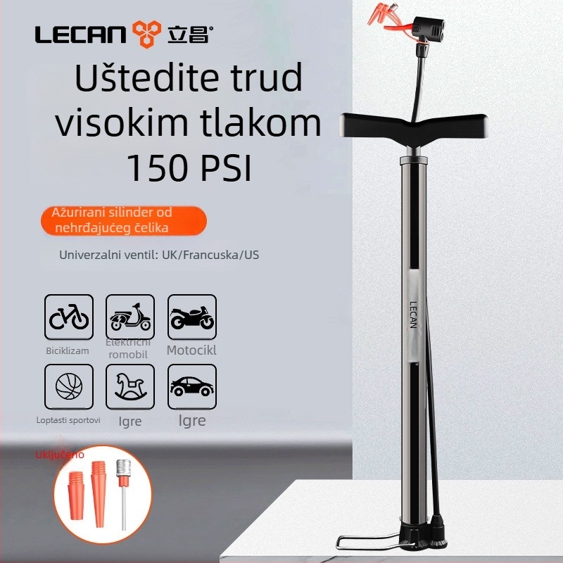 Peda pumpa za bicikle — model LC202482001, metalna konstrukcija, tlak zraka 500, težina 0,24 kg