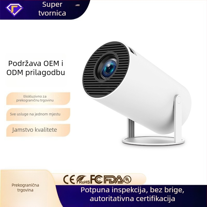 HY300 Prijenosni LCD projektor: 1080P, 120 ANSI, WiFi, Android 11, Bluetooth
