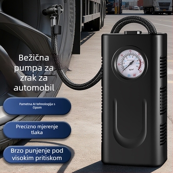 Prijenosna bežična električna pumpa za automobilske gume, USB napajanje, 12V, 120W, digitalni zaslon, 25 L/min