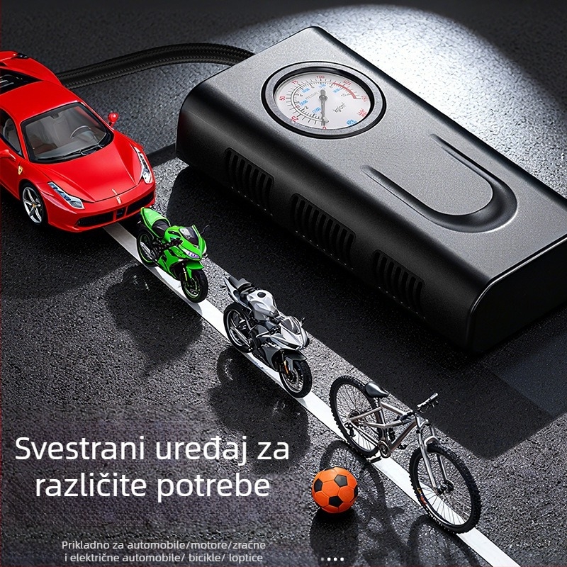 Prijenosna bežična električna pumpa za automobilske gume, USB napajanje, 12V, 120W, digitalni zaslon, 25 L/min