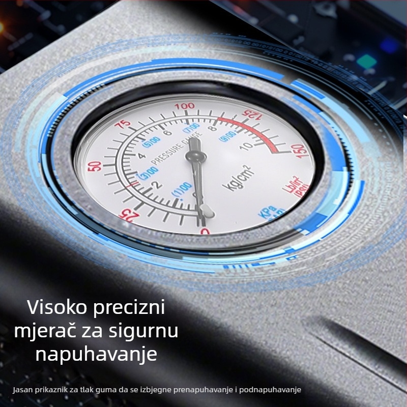Prijenosna bežična električna pumpa za automobilske gume, USB napajanje, 12V, 120W, digitalni zaslon, 25 L/min