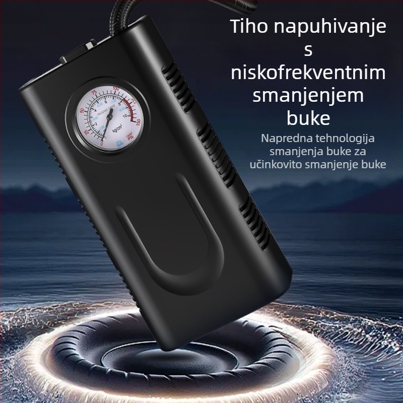 Prijenosna bežična električna pumpa za automobilske gume, USB napajanje, 12V, 120W, digitalni zaslon, 25 L/min