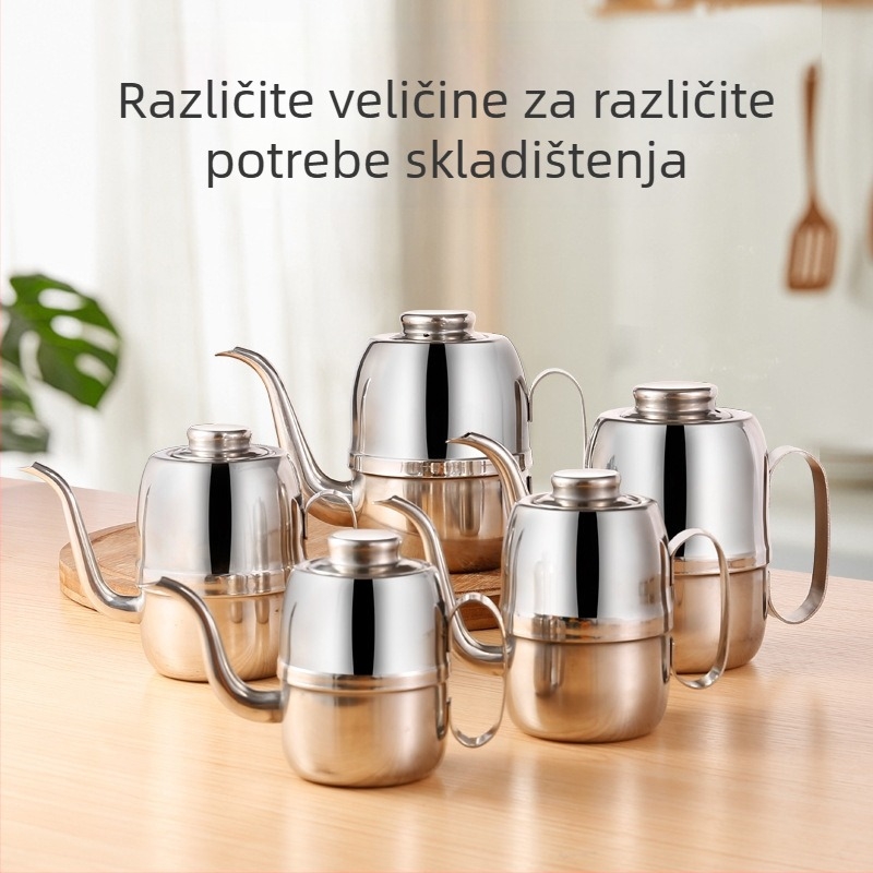 Nine Boats nehrđajući čelična posuda za ulje, velika kapaciteta, višenamjenska, s logom, moderni minimalistički stil