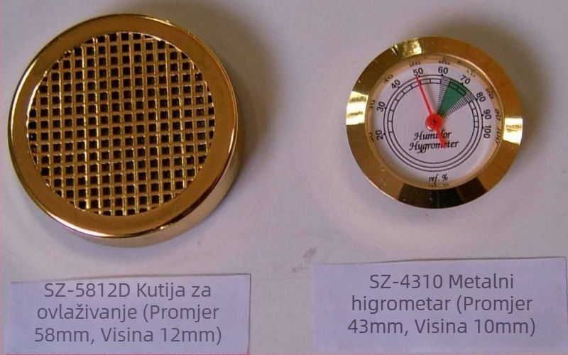 Higrometar i ovlaživač cigara s plastičnim kućištem, jednostavan dizajn, točnost temperature ±1°C
