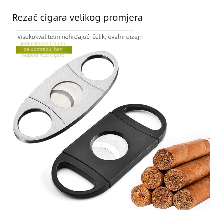Nehrđajući čelik dvostrani rezač za cigare, moderni minimalistički dizajn