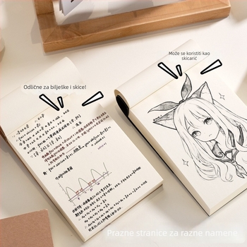 Mesibo/meishubao 200 listova, papirnati blokovi za bilješke, razdvojivi, bez ljepila, u obliku papirnate cigle