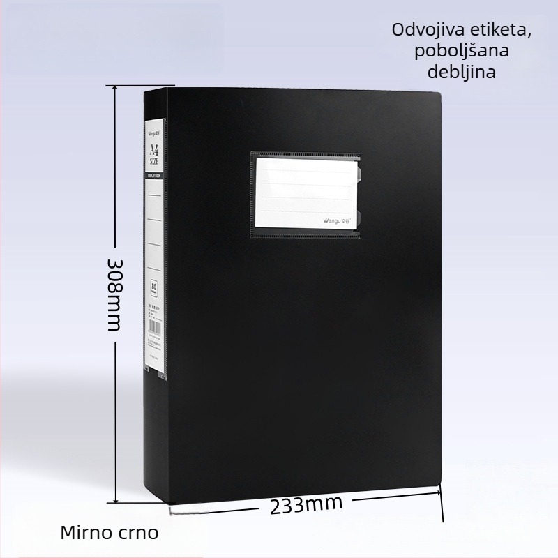 PP mapa, 40 stranica, debljina 2 mm, debljina materijala 0,5 mm