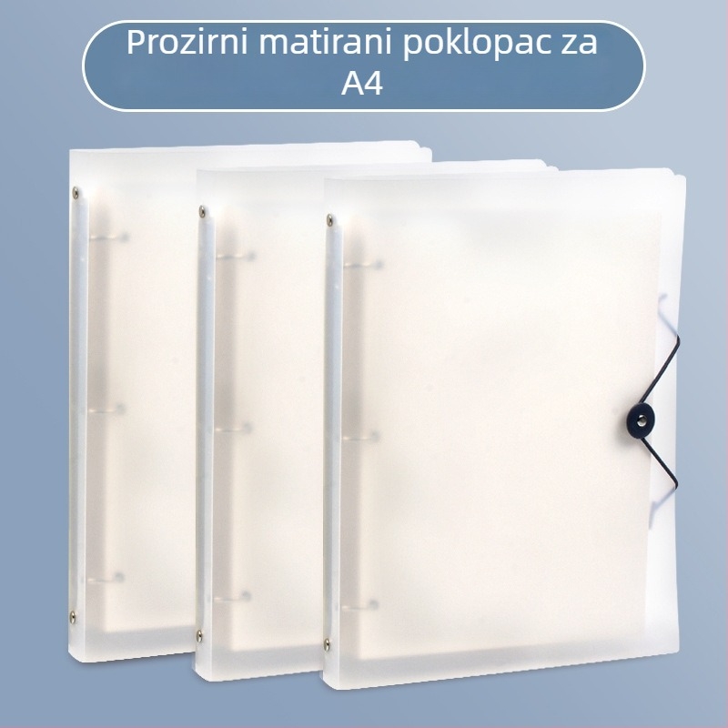 A4 perforirana mapa s jednim klipom, plastična, model 03, klipsa veličine 1, pogodna za A4 dokumente