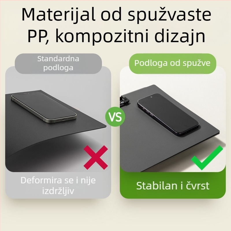 Deli PE126 Sklopivi dokumentni folder s dvostrukim klipom, PP materijal, A4, Klip 100