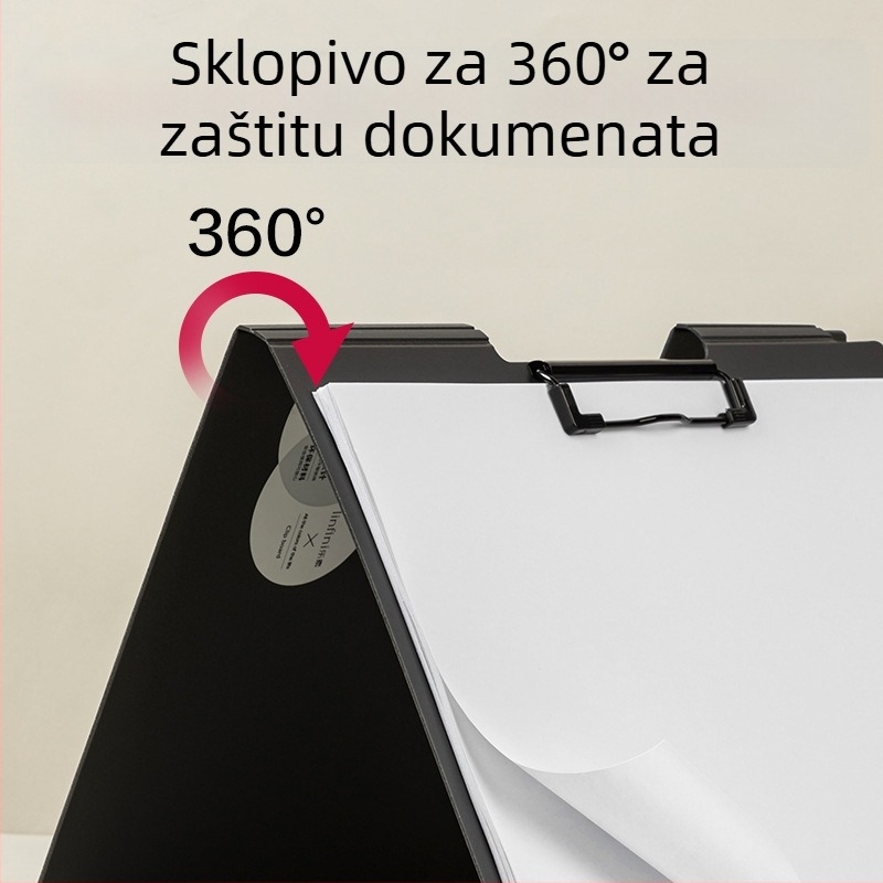 Deli PE126 Sklopivi dokumentni folder s dvostrukim klipom, PP materijal, A4, Klip 100