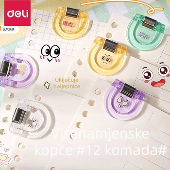 Deli PP-5855 TA867-04 plastična prozirna mapa s klipsom 28 mm