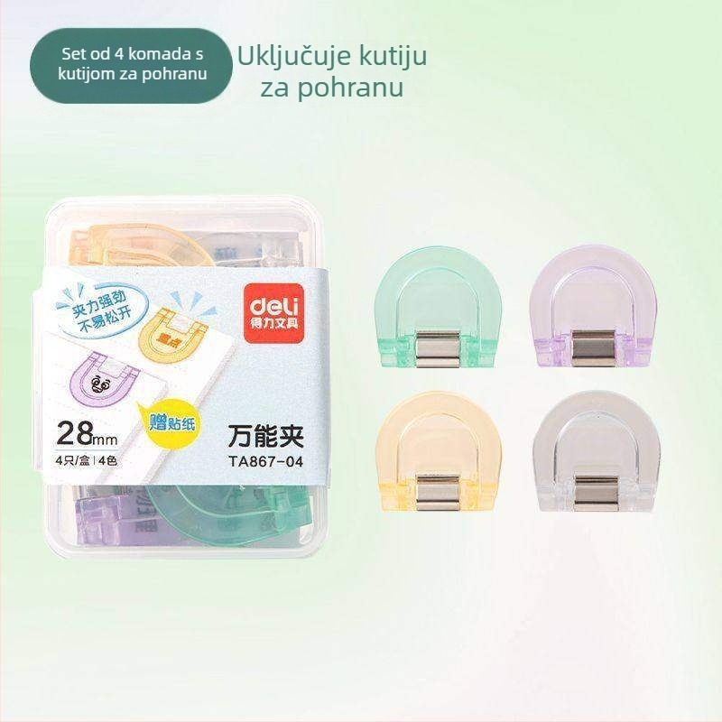 Deli PP-5855 TA867-04 plastična prozirna mapa s klipsom 28 mm