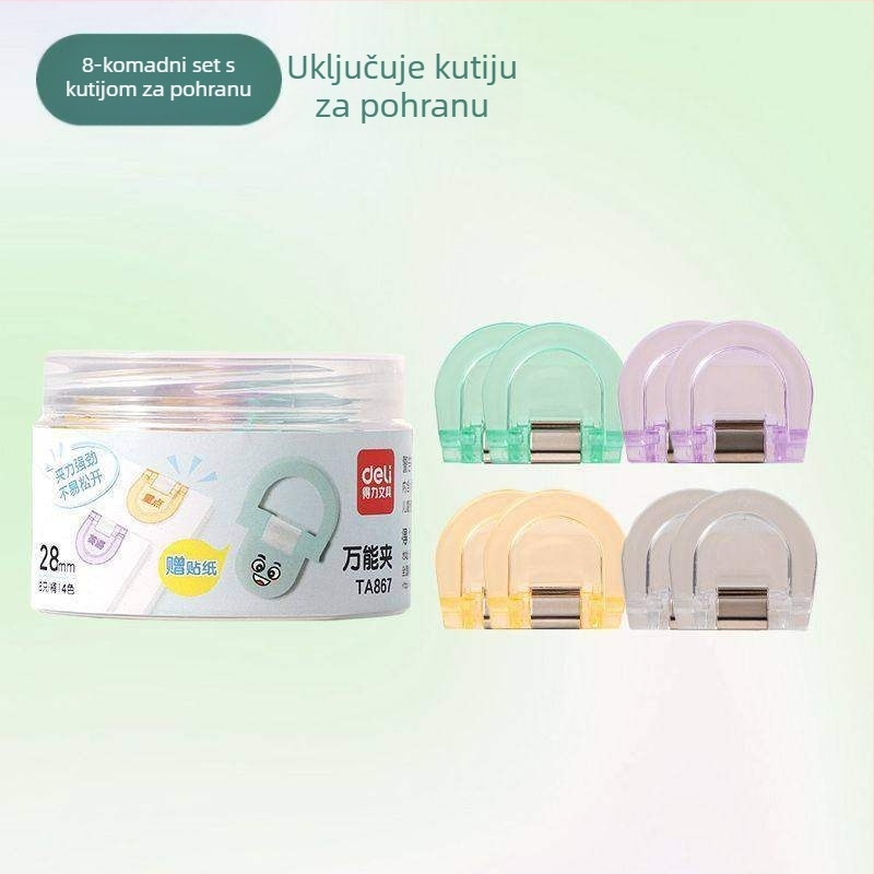 Deli PP-5855 TA867-04 plastična prozirna mapa s klipsom 28 mm