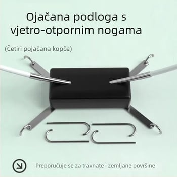 Okvir za badmintonsku mrežu – prijenosni, sklopivi, za unutarnju i vanjsku upotrebu, jednostavna montaža, izdržljiv za trening