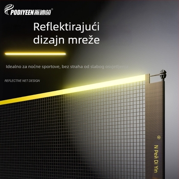 Prijenosna stalka za mrežu za badminton — prilagodljiva visina, kompatibilna sa mrežama za badminton, odbojku, tenis, pickleball i nogomet; mreža od Tetoron poliestera bez čvora, gusta mreža, rub 600D Oxford