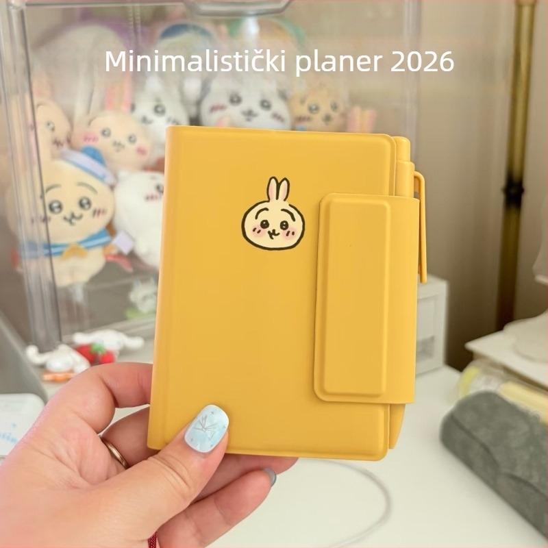 Bilježnica: Muji stil planer, prijenosni džep, jednostavan DIY odvojivi dizajn (1–50 stranica, sirova drvena celuloza)