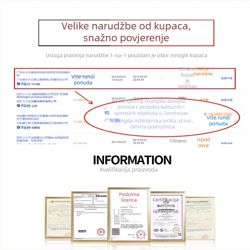 Dva komada karbonskih badminton raketa za trening i kućnu upotrebu, ofenzivni stil, za amatere mlađe uzraste; težina 95–100 g po komadu, debljina drške G5, tip rakete: direktan udar, srednja tvrdoća šipke