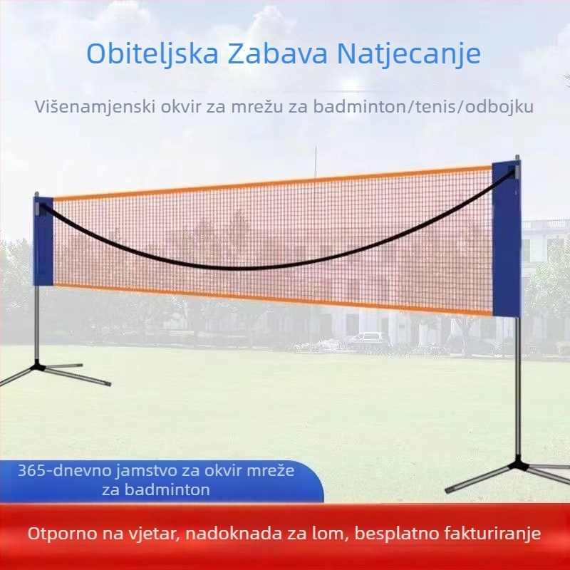 Mreža za badminton za unutarnju upotrebu, standardni natjecateljski model, sklopiva prijenosna konstrukcija, Lamination marka, prilagodljiva, pogodna za stolni tenis i badminton