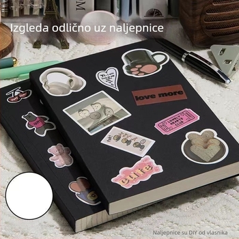 Bilježnica s papirnatim omotom, bežično povezivanje, 360 stranica, papir od drvne celuloze, kreativni stil bilješki