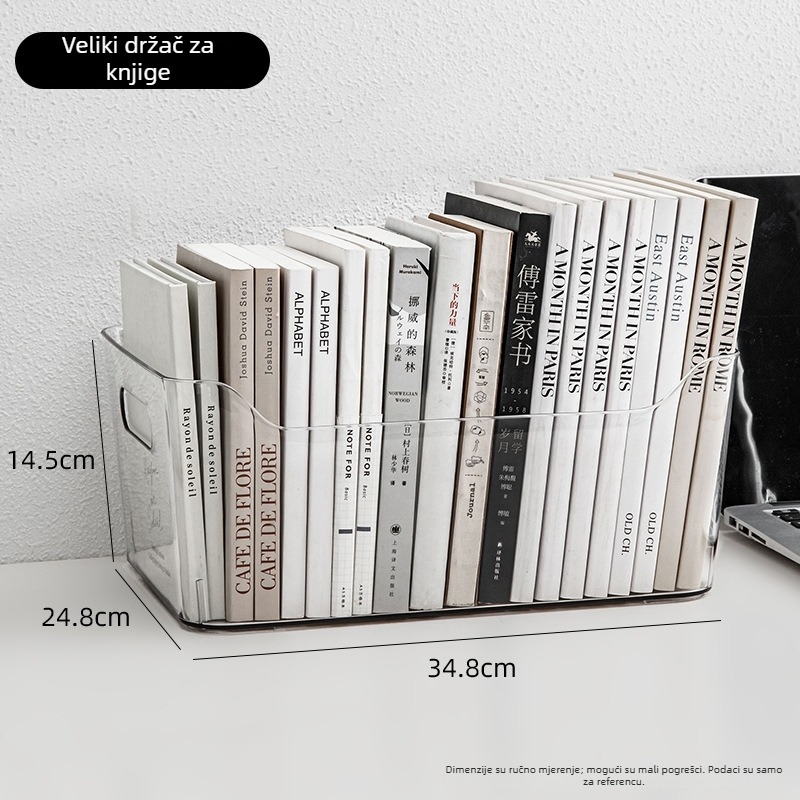 Stolna kutija za pohranu – prozirni PET, 18L, duopai, moderni minimalistički stil