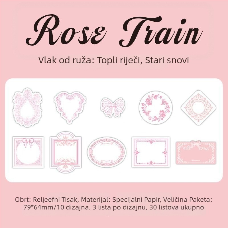 Infeel.Me posebni papir za bilješke – moderan i jednostavan papir s tiskom i čipkastim rubom; Brend: Infeel.Me; Materijal: Poseban papir; Stil: Moderan i jednostavan; Proces: Tisak; IP autorizacija: Ne